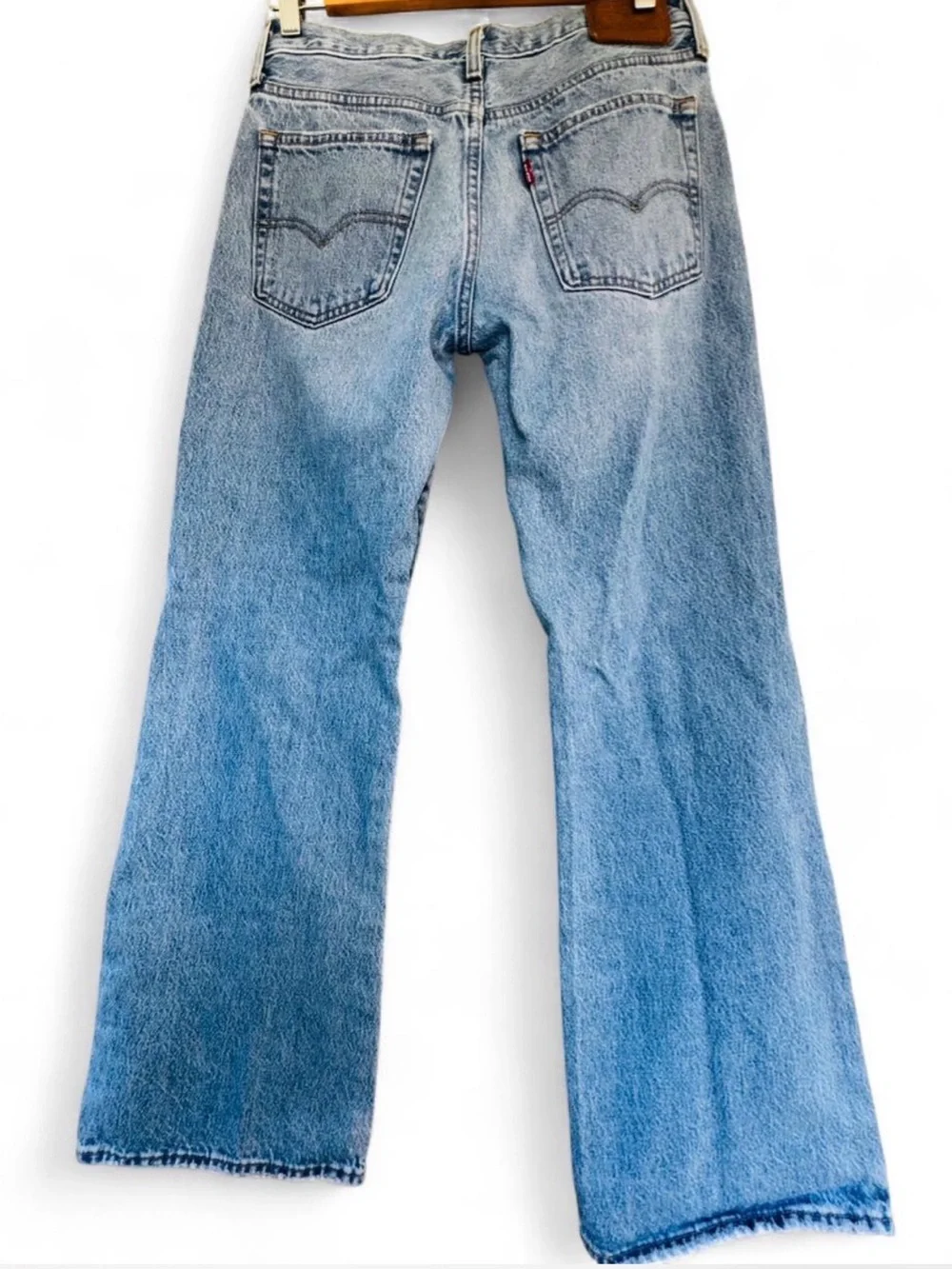 Levi’s Baggy Boot Jeans Distressed Light‎ Wash Y2K Skater Wide Leg 27 relaxed